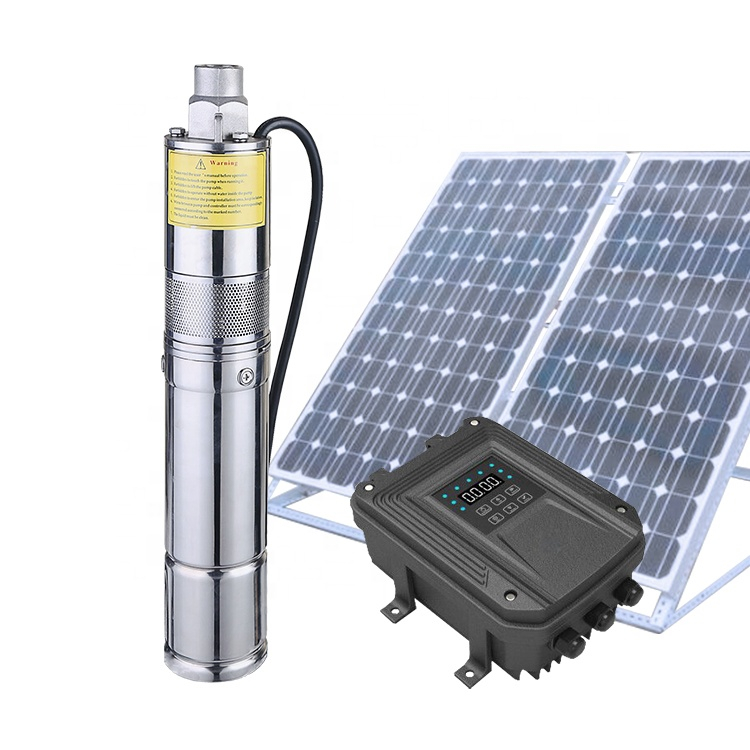 DC Borehole Solar Screw Submersible Water Pump with Brushless Magnet Motor