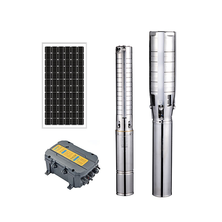 Portable High Head Submersible 300 Meter Deep Well Solar Powered Water Pump For Irrigation 